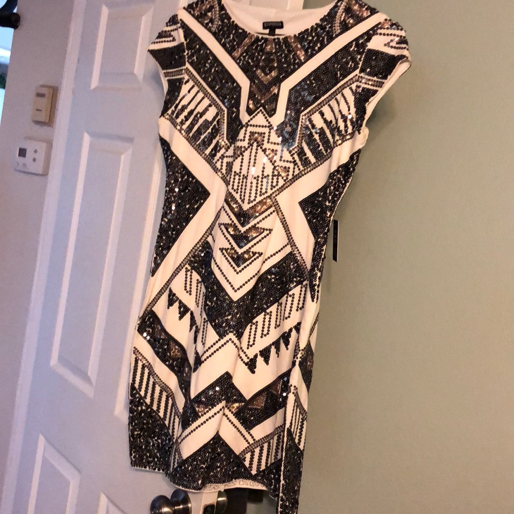 Express bodycon sequin dress